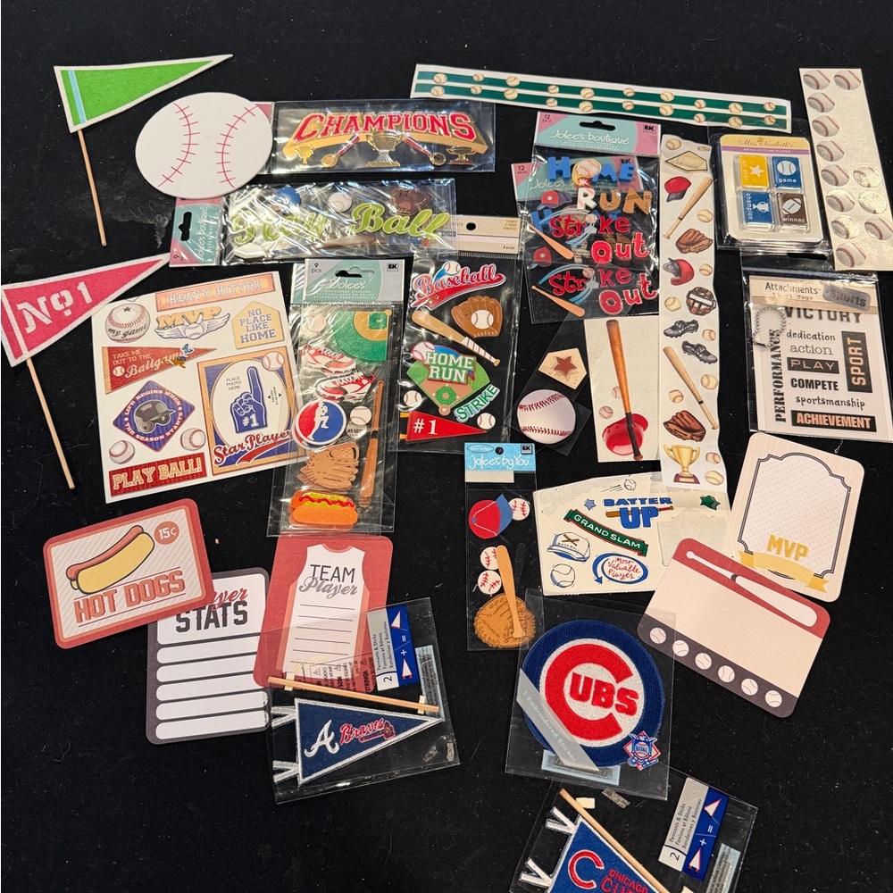 Baseball Themed Sticker jolees and more